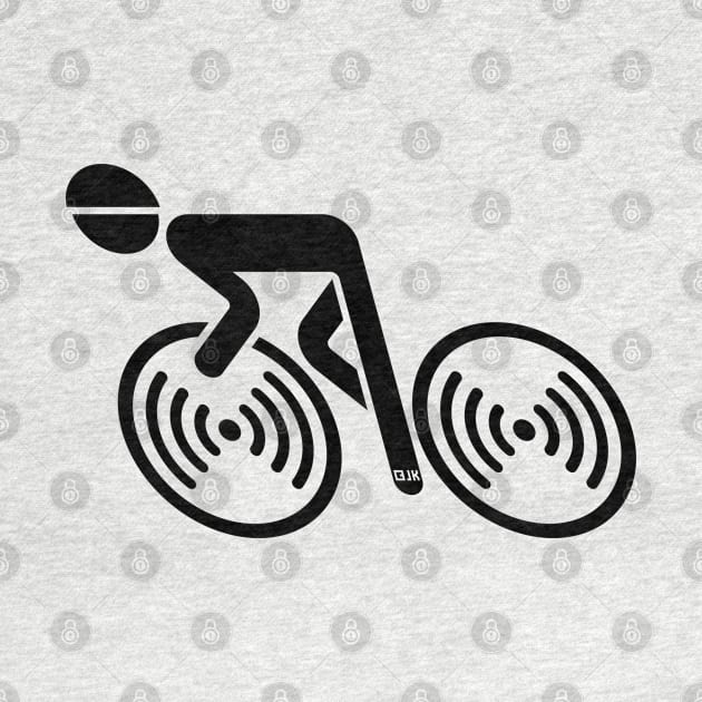 Racing Cyclist (Racer, Road Bike, Bicycle / L<–R / Black) by MrFaulbaum